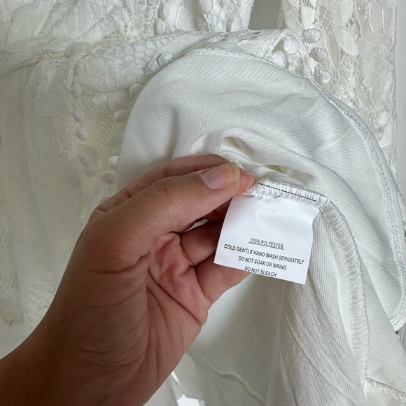 Saints Secret Mini Lace Dress in White Size M Summer Wedding Beach - Picture 6 of 6